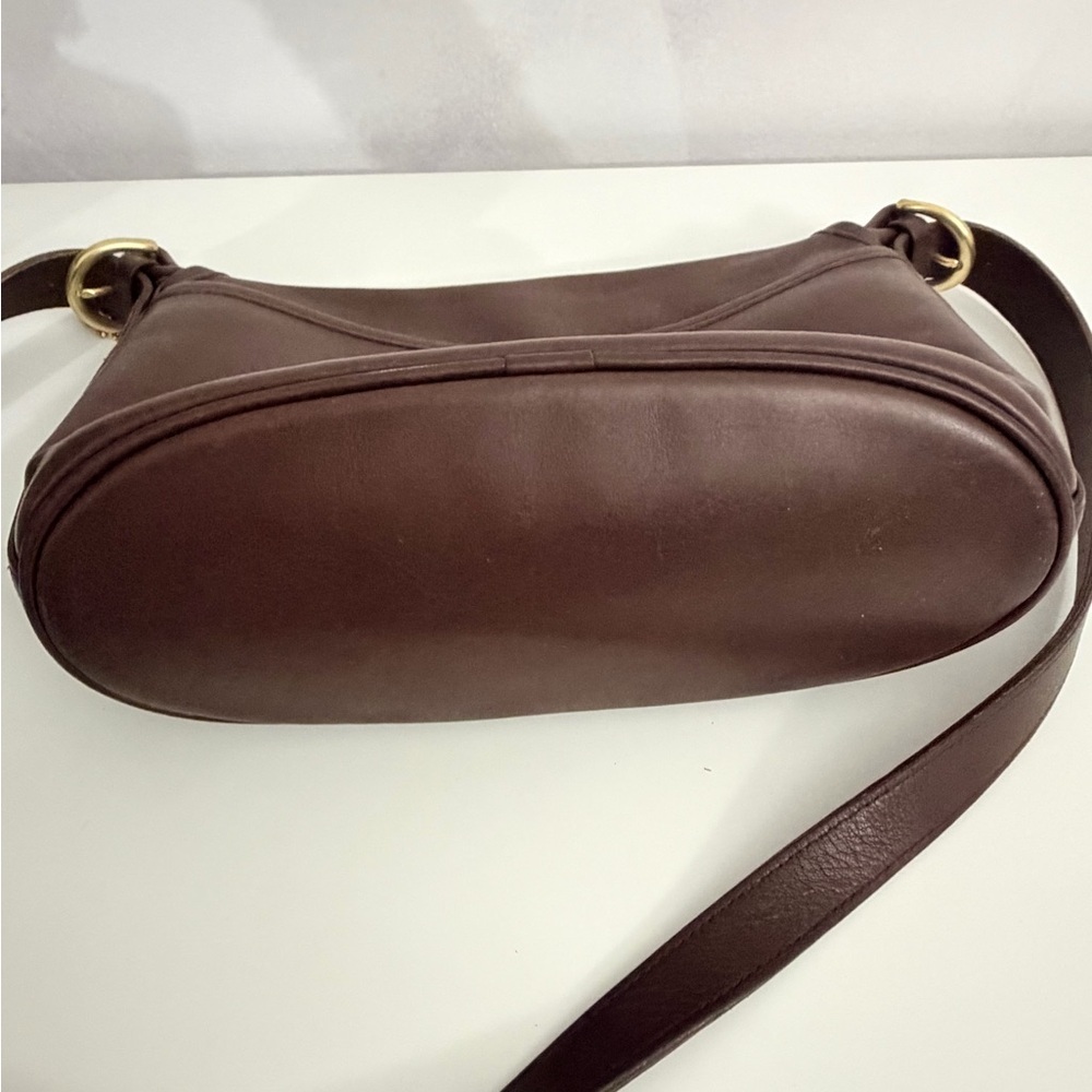 VINTAGE COACH Fletcher Flap Mahogany Leather Shoulder Bag Style 4150 - Picture 4 of 15
